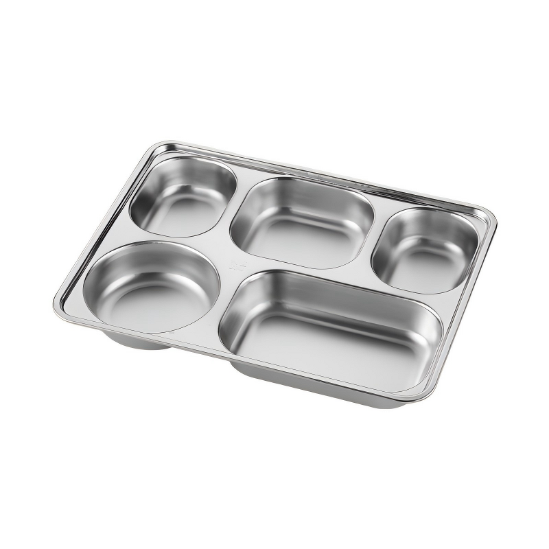 Food Tray Manufacturer - OEM/ODM Custom 4/5 Grids 28*22CM Stainless Steel
