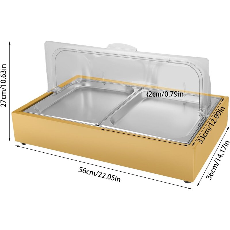 Ice Food Display Tray Manufacturer - OEM/ODM Custom Gold Stand SUS Food Pans