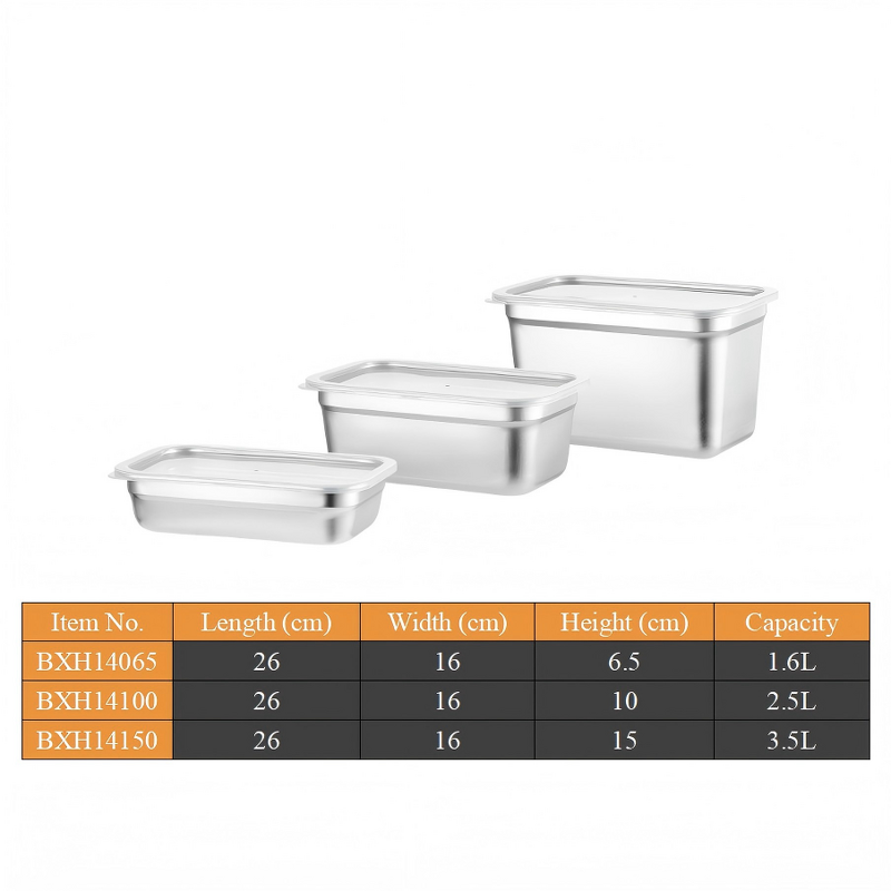 Meat Marinating Container Manufacturer - OEM/ODM Custom 3 Set Stainless Steel