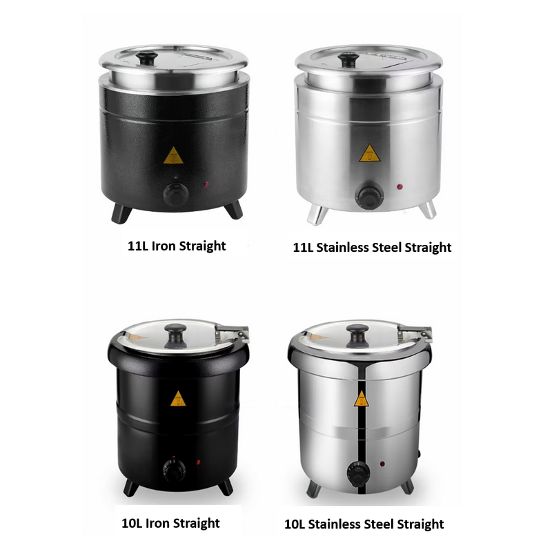 Soup Kettle Manufacturer - OEM/ODM Custom 11L Luxury Silver Iron Stainless Steel