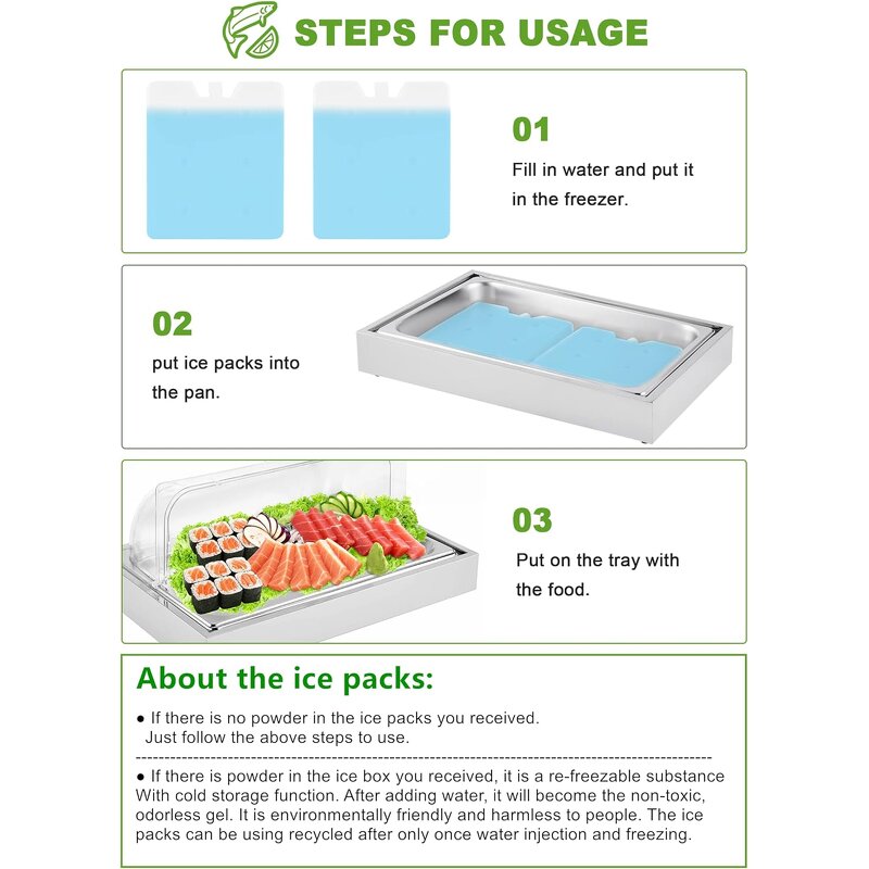 Cold Food Buffet Tray Manufacturer - OEM/ODM Custom Serving Display with PC Cover