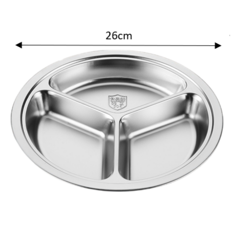 Divided Dinner Plate Manufacturer - OEM/ODM Custom Food Grade 201/304 3 Grids