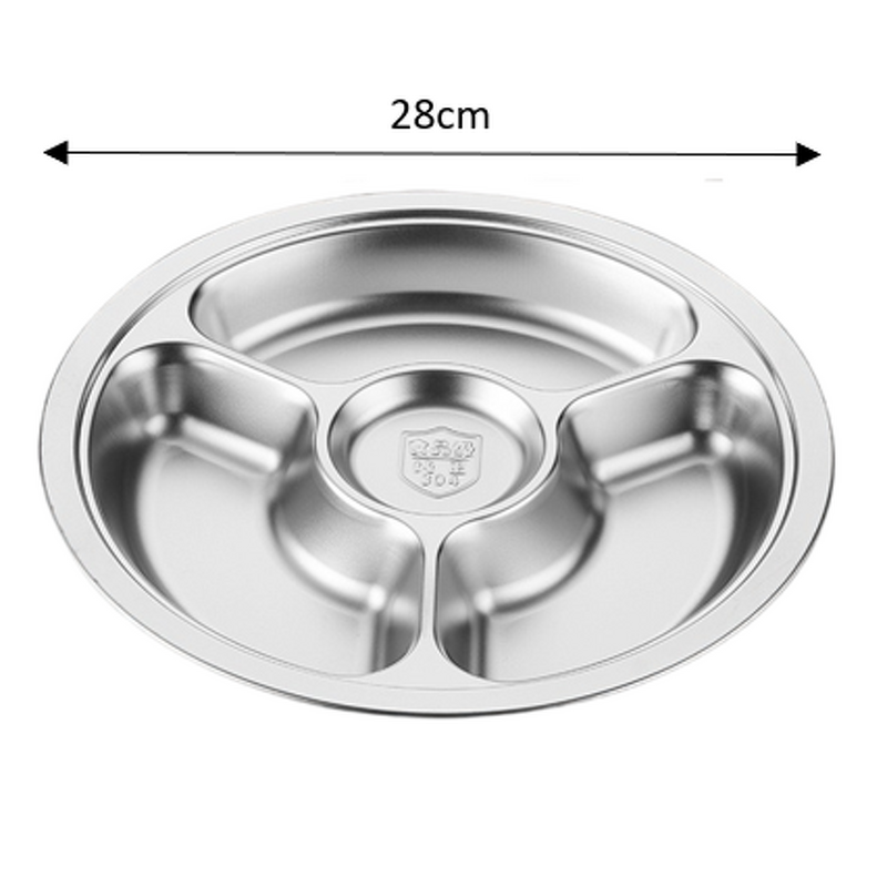 Kid Dinner Plate Manufacturer - OEM/ODM Custom Cute Round 4 Grids Stainless