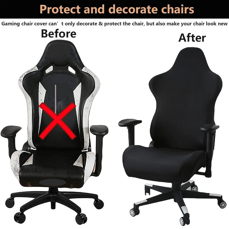 Gaming Chair Cover Set Factory - OEM Elastic Milk Silk Spandex Slipcover