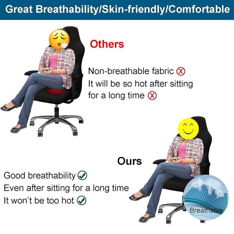 Custom Logo Gaming Chair Cover Supplier - OEM Spandex Assemble Fundas