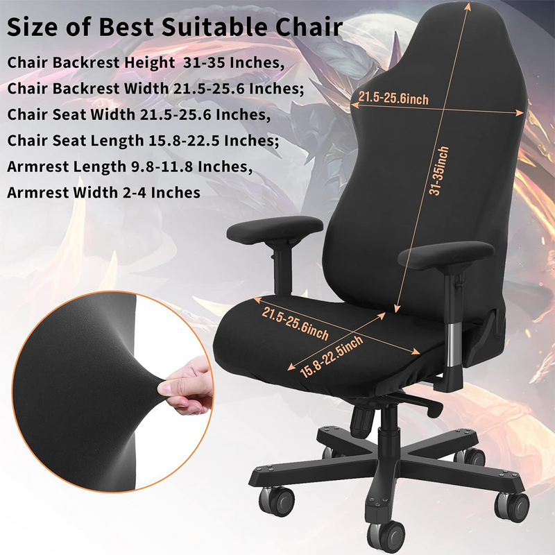 Custom Esports Chair Cover Manufacturer - OEM High Elastic Milk Silk Solid Color