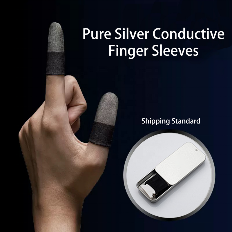 Gaming Finger Sleeves Manufacturer - Custom Silver Fiber Breathable for PUBG