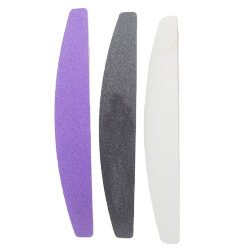 Washable Nail File Manufacturer - OEM Custom Logo Half Moon 100/180