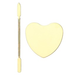 Makeup Spatula Factory - Bulk Gold Color Heart Mini Spatula Ring
