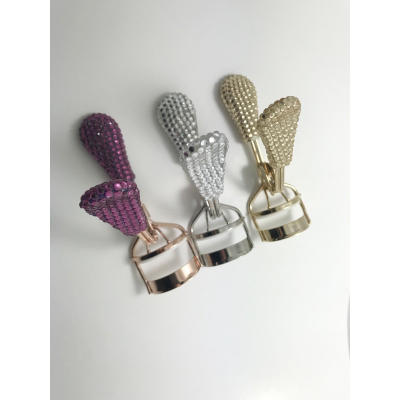 Eyelash Curler Manufacturer - Bulk Silver Bling Diamond Mini Curler