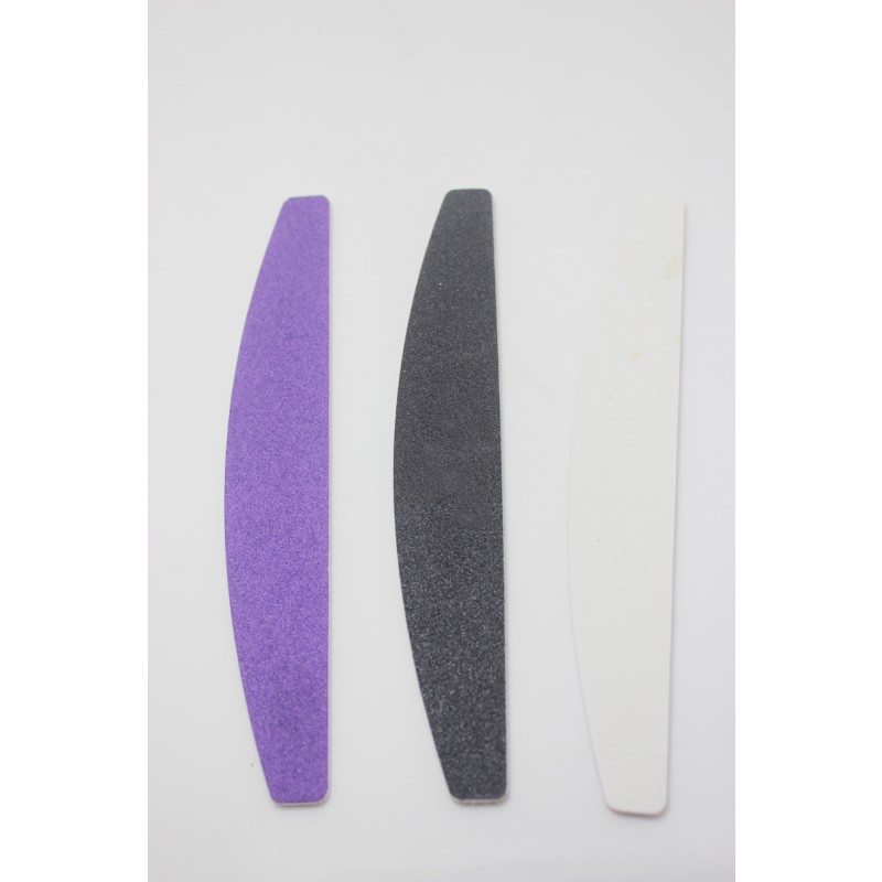 Washable Nail File Manufacturer - OEM Custom Logo Half Moon 100/180