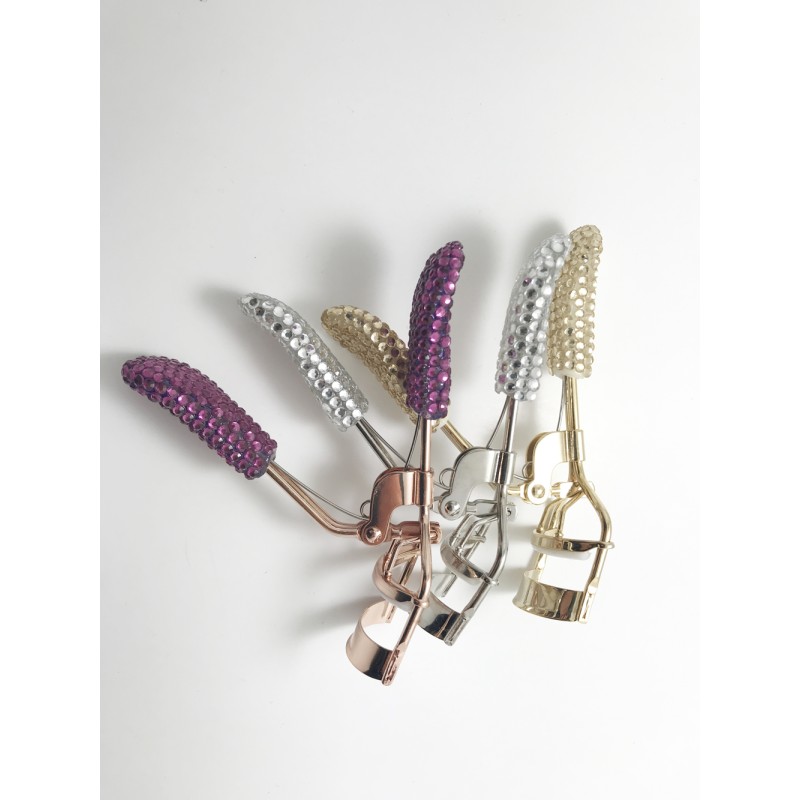 Lash Curler Factory - OEM Deluxe Jeweled Rhinestone Gold Pearl