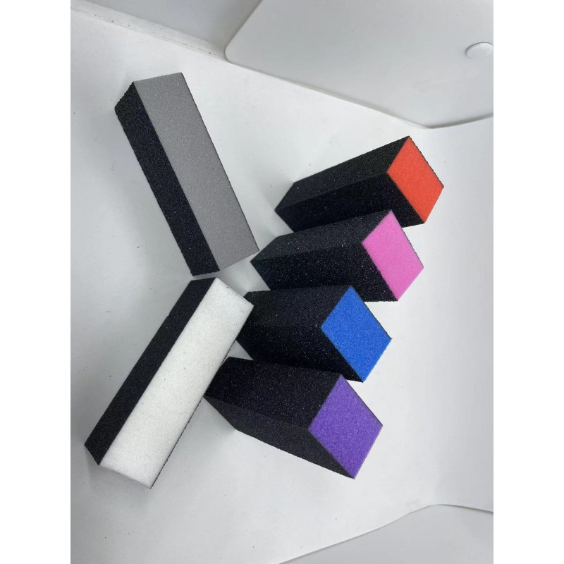 Nail Buffer Block Manufacturer - OEM 100/100 Black Toufu 3 Sided