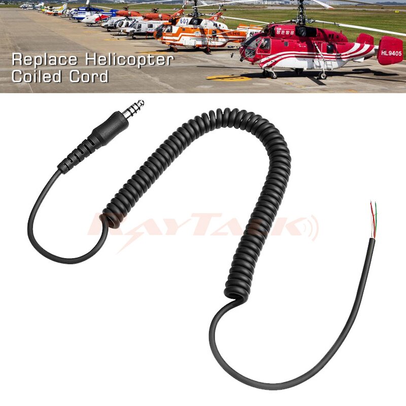Helicopter Headset Cord Factory - OEM/ODM Replacement Coiled Cable