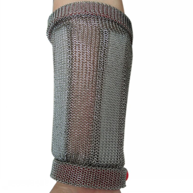 Arm Guard Factory - OEM Cut Resistant Chainmail Mesh with Textile Strap