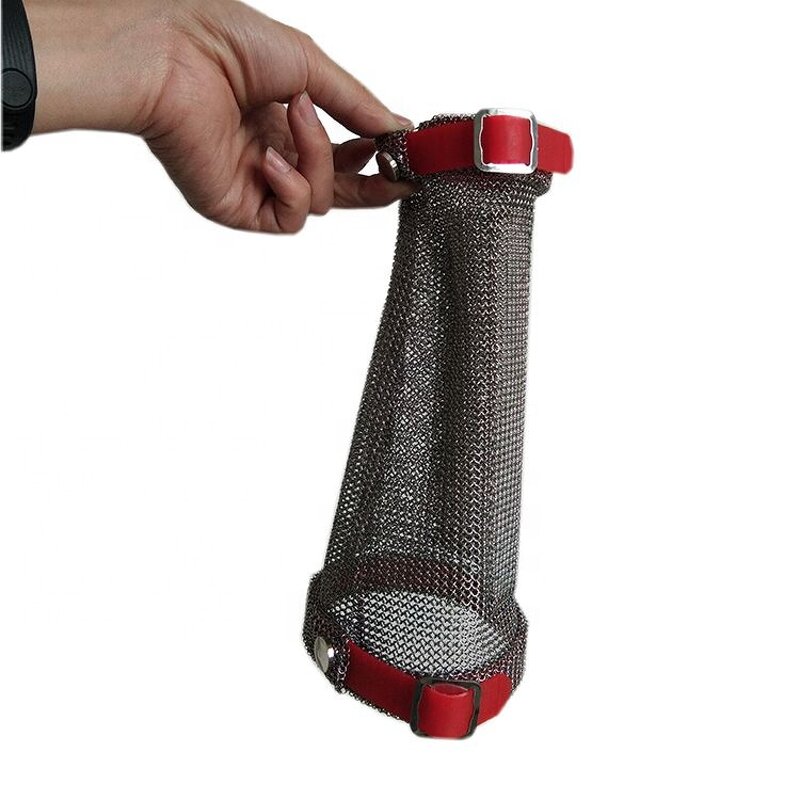 Arm Guard Factory - OEM Cut Resistant Chainmail Mesh with Textile Strap