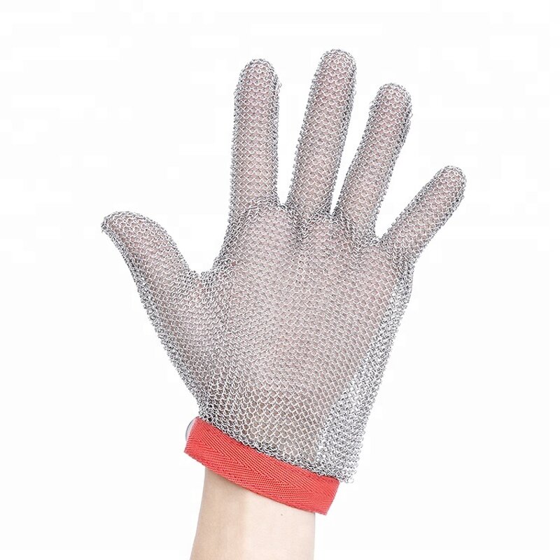 Chainmail Safety Gloves Factory - OEM Stainless Steel Metal Mesh Five Fingers