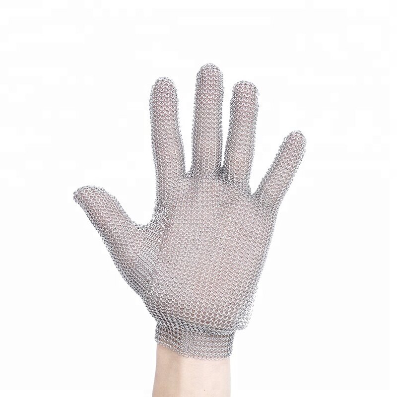 Chainmail Safety Gloves Factory - OEM Stainless Steel Metal Mesh Five Fingers