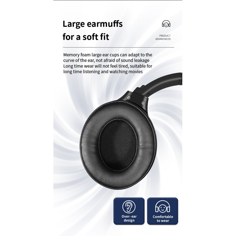 Foldable Wireless Headphone Manufacturer - OEM/ODM 40+ Hours BT Stereo Headset