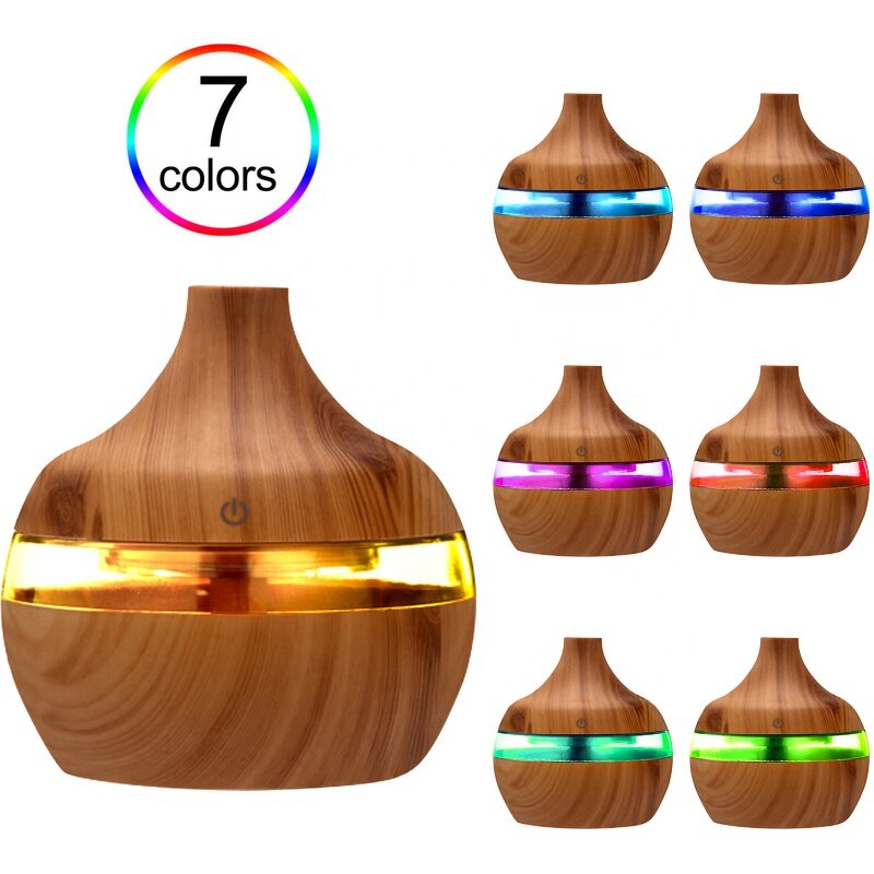 Ultrasonic Aroma Diffuser Factory - OEM/ODM 300ml Wood Grain Humidifier