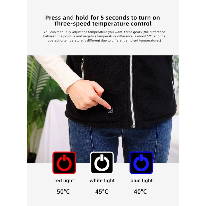 Electric Heated Vest Manufacturer - OEM/ODM USB Rechargeable 9-Zone Heating