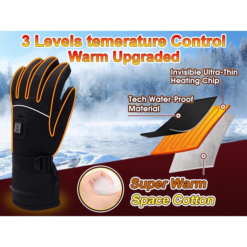 Electric Bicycle Gloves Factory - OEM/ODM Rechargeable Waterproof Winter Gloves