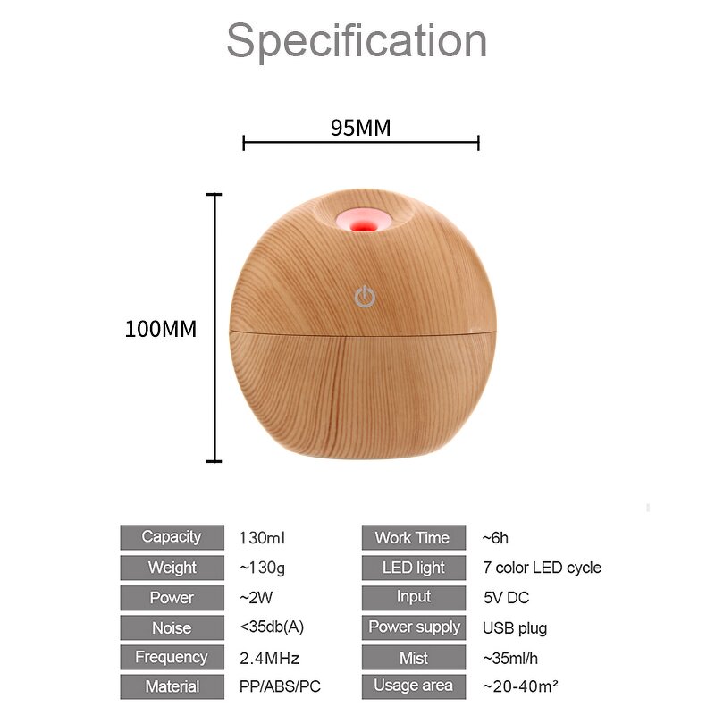 Portable Wood Grain Diffuser Factory - OEM/ODM Wholesale Essential Oil Diffuser