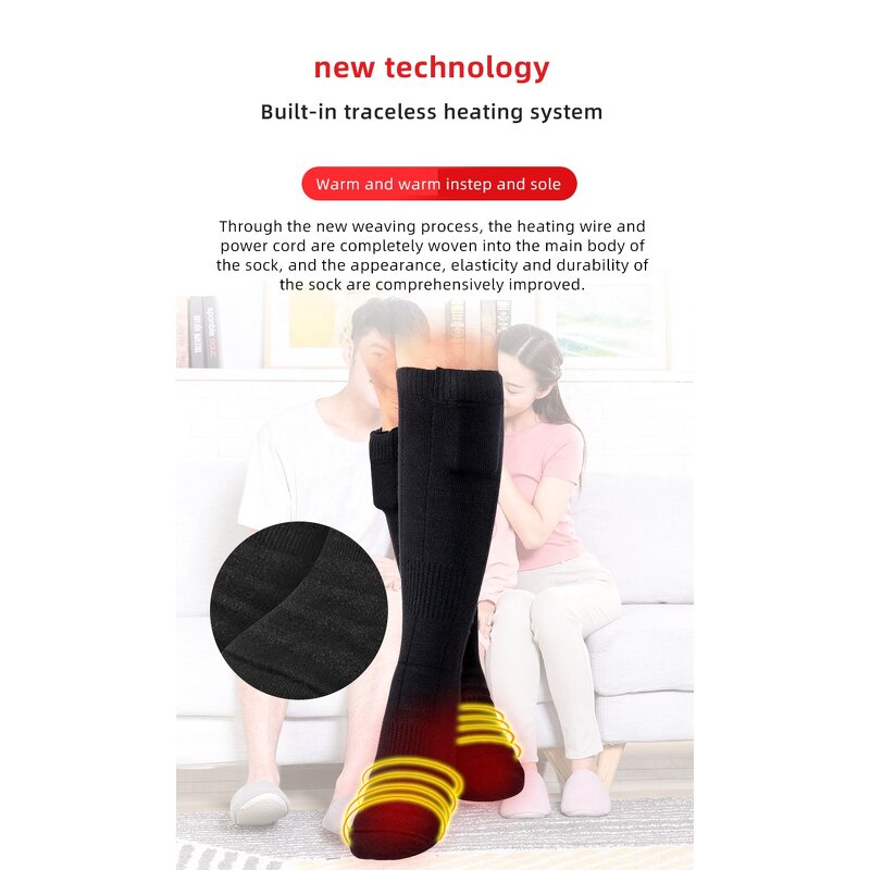 Electric Heated Socks Factory - OEM/ODM Custom Rechargeable for Skiing