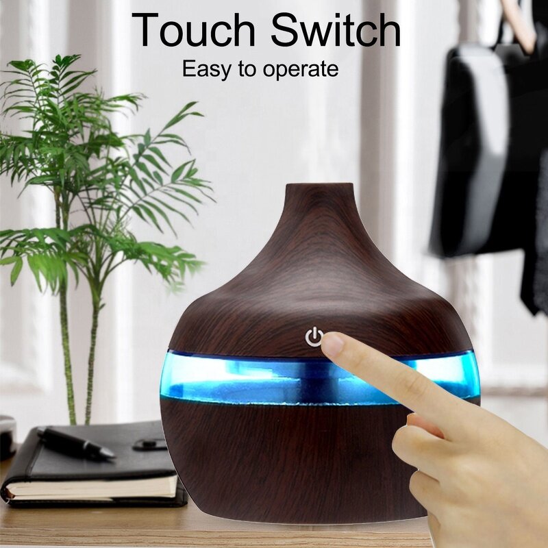Ultrasonic Aroma Diffuser Factory - OEM/ODM 300ml Wood Grain Humidifier
