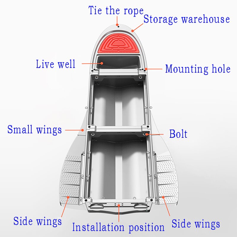 Aluminum Fishing Boat Factory - OEM Portable Folding 700kg Load
