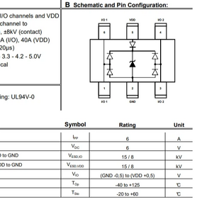 TVS Diode Factory - OEM 82400102 5V 7.7V SOT-23 6Pin