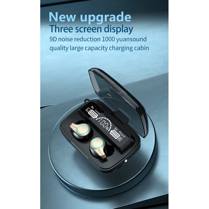 Noise Cancelling Earbuds Factory - OEM/ODM F9 Sport BT with Power Bank Display