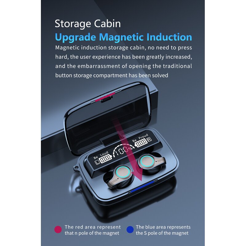 Noise Cancelling Earbuds Factory - OEM/ODM F9 Sport BT with Power Bank Display