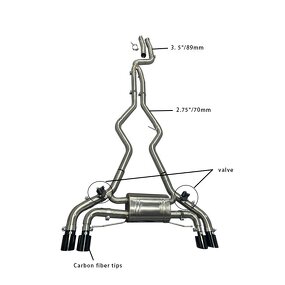 Catback Exhaust Factory - OEM Valvetronic for BMW M340i G20