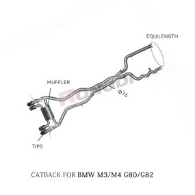 Catback Exhaust Factory - OEM Stainless/Titanium for BMW M4 G82
