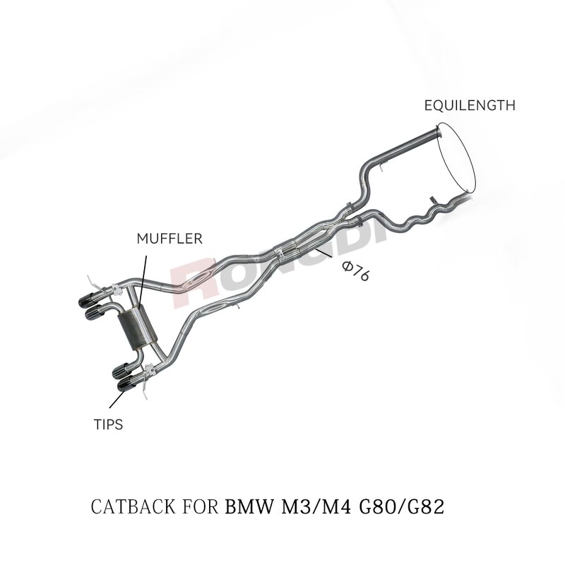 Catback Exhaust Factory - OEM Stainless/Titanium for BMW M4 G82