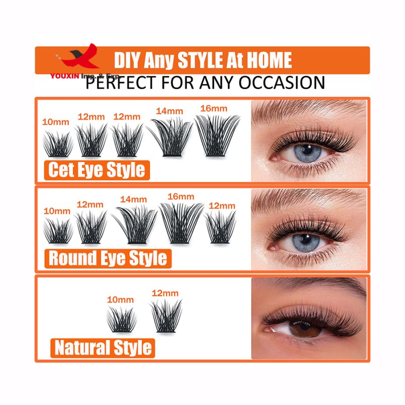 Eyelash Extensions Manufacturer - OEM Clusters DIY Curl Volume