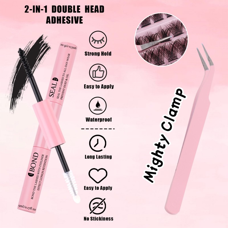 Cluster Eyelash Kit Manufacturer - OEM Wholesale D Curl 10-16mm