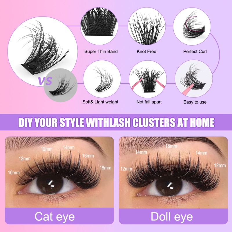 Cluster Lashes Supplier - Bulk Dense with Your Own Logo DIY