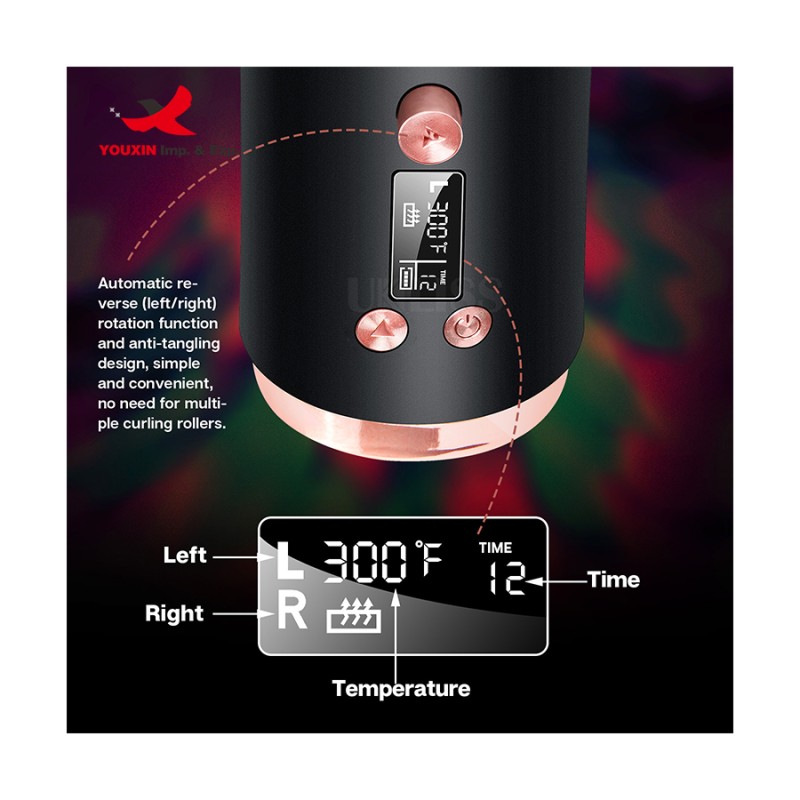 Curling Iron Factory - OEM Magic Automatic Rotating Lazy Wave