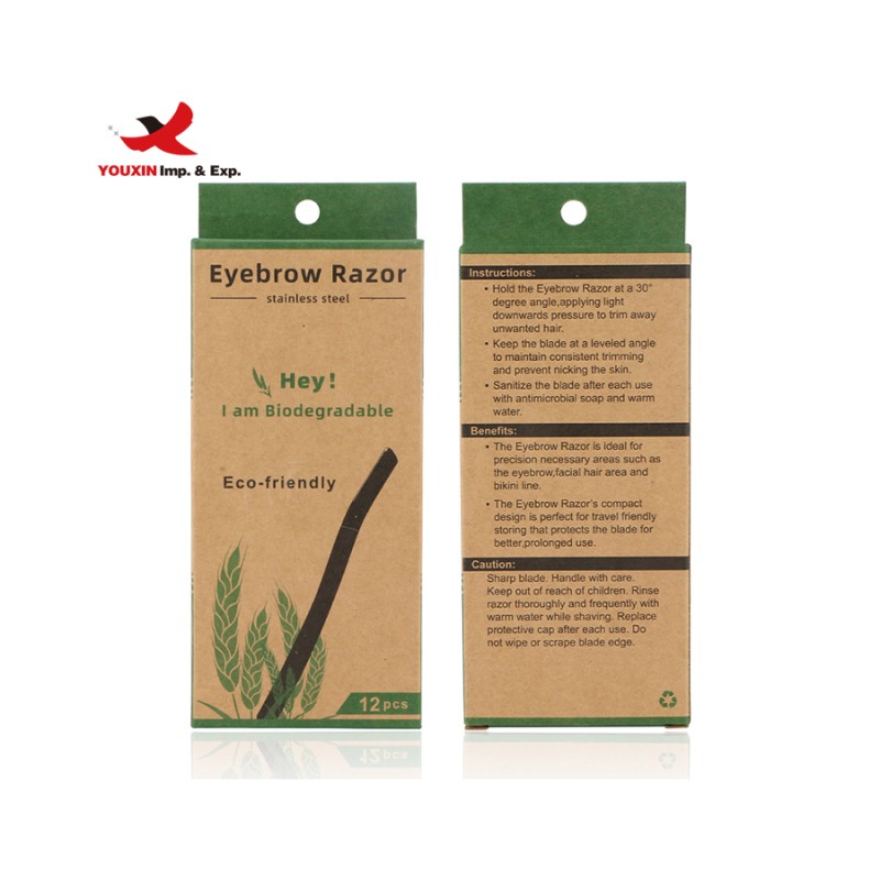 Eyebrow Razor Supplier - OEM Eco-friendly Wheat Straw Disposable