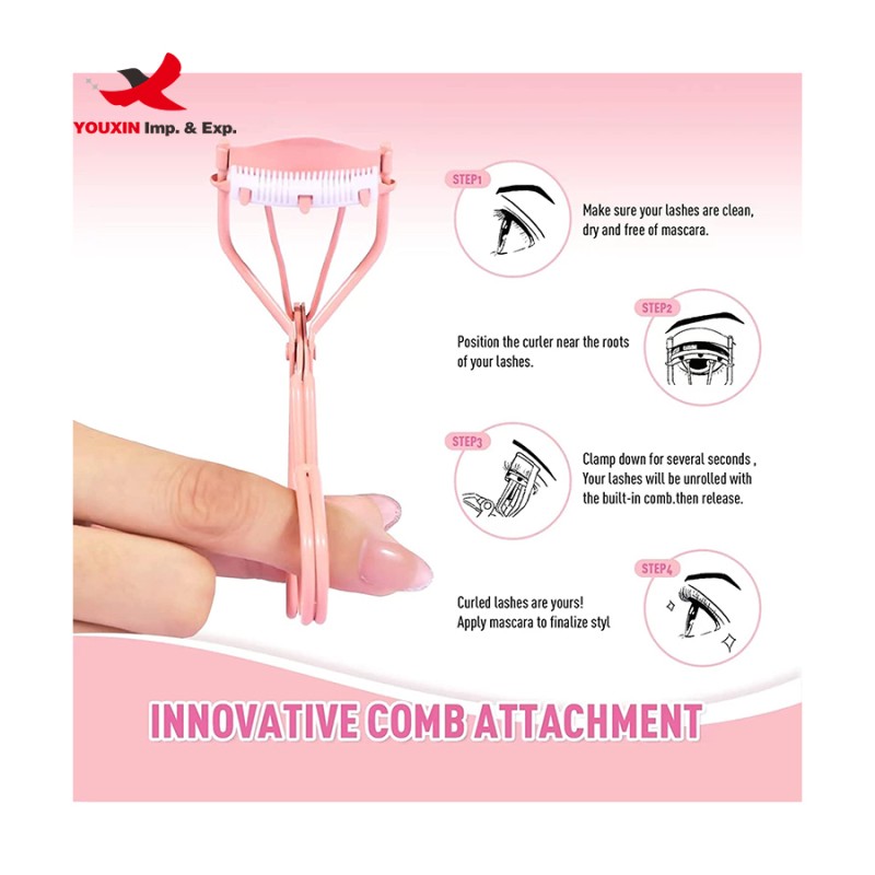 Eyelash Curler Factory - Bulk Pink with Comb DIY Extensions