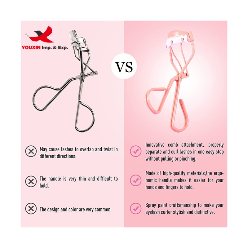 Eyelash Curler Factory - Bulk Pink with Comb DIY Extensions