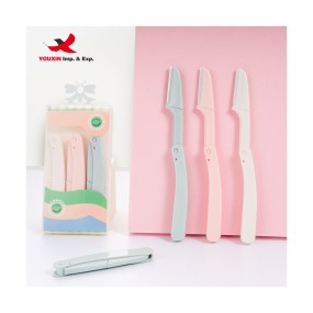 Eyebrow Razor Supplier - OEM 3 Pcs Foldable Stainless Steel