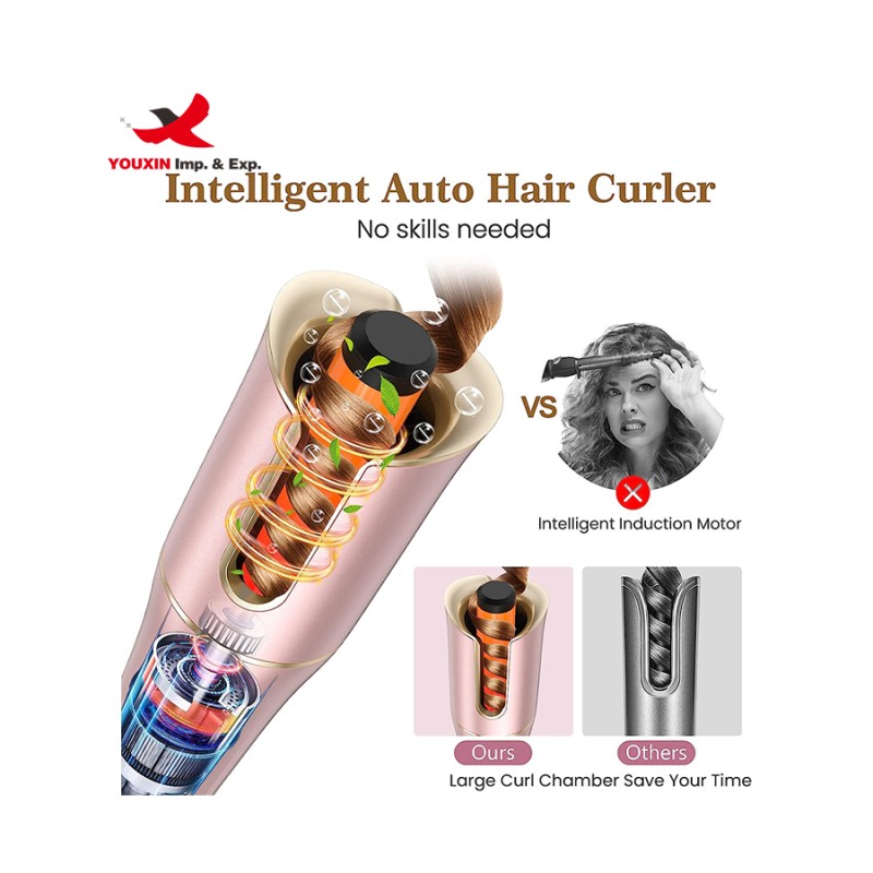 Hair Curler Supplier - Bulk New Design Adjustable Temperature Charging