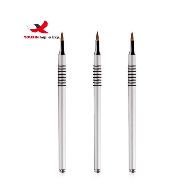 Nail Art Brush Factory - Bulk 3D Silver Metal Non Slip Handle