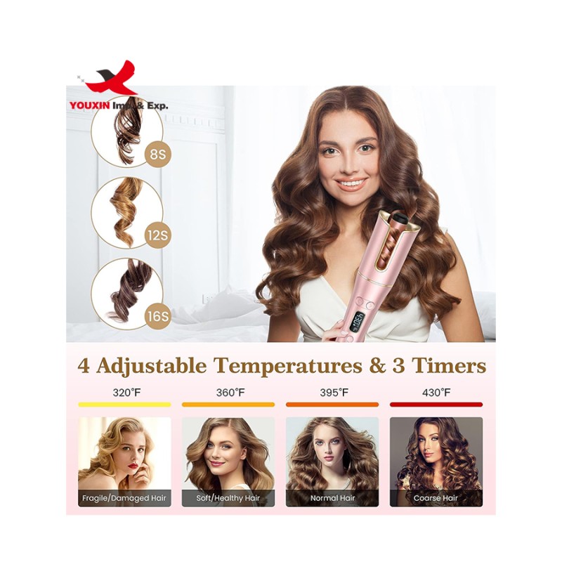 Hair Curler Supplier - Bulk New Design Adjustable Temperature Charging
