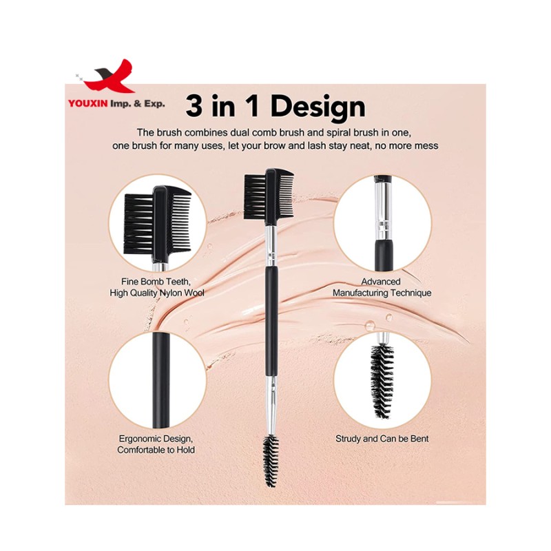 Makeup Brush Factory - Bulk Double Head 3 Spoolie Grooming Tool