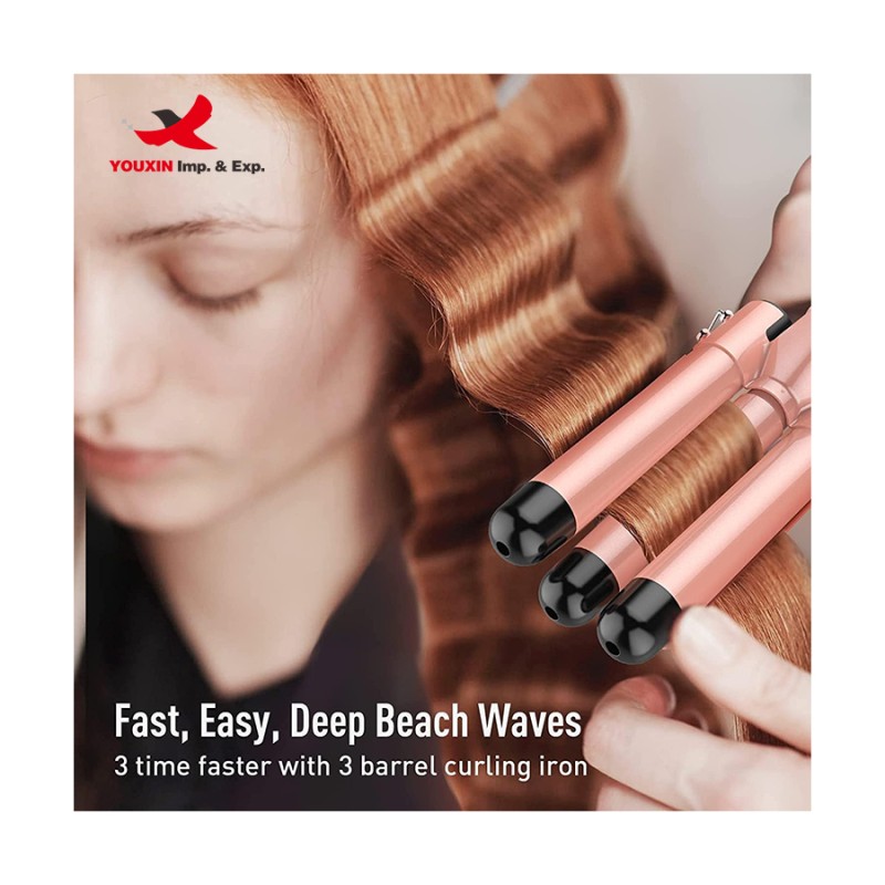 Hair Curler Manufacturer - OEM 5 in 1 Interchangeable Three Barrel