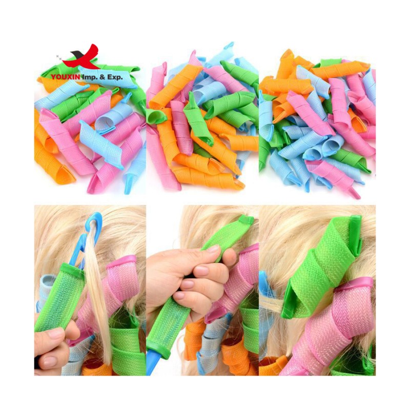 Hair Rollers Manufacturer - Bulk 18pcs Nylon Plastic Self Grip